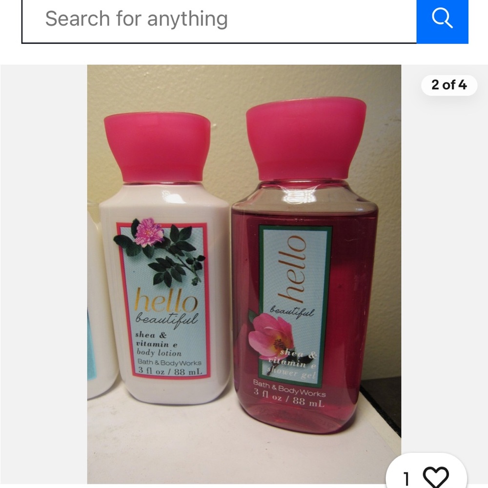 Bath & Body Works Hello Beautiful Shea Lotion & Shower Gel Set - Pink and White - Picture 1 of 1